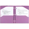 imageFive Star 2Pocket Folder Plastic Folder with StayPut Tabs Fits 3Ring Binder Holds 812quot x 11quot Paper White 333420IECMAmethyst Purple
