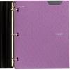 imageFive Star 2Pocket Folder Plastic Folder with StayPut Tabs Fits 3Ring Binder Holds 812quot x 11quot Paper White 333420IECMAmethyst Purple