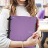 imageFive Star Flex Refillable Notebook  Study App College Ruled Paper and 112 Inch TechLock Ring Binder with Pockets Tabs and Dividers 300 Sheet Capacity White 29324AE2Amethyst Purple