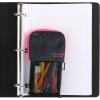 imageFive Star Pencil Pouch Pen Case Stand N Store Zipper Pouch Fits 3Ring Binder Storage Organizer for Supplies Earbuds Chargers Cables Makeup BlackGrey 505160AECMNavyPink