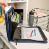 imageFive Star Zipper Binder 2 Inch 3Ring Binder with Round Rings 5Tab Expanding File 380 Sheet Capacity Black 72536Blue