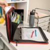 imageFive Star Zipper Binder 2 Inch 3Ring Binder with Round Rings 5Tab Expanding File 380 Sheet Capacity Black 72536Red