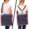 imageFive Star Zipper Binder 3 Inch 3Ring Binder with D Rings Removable Padded Case 5Tab Expanding File and MultiUse Strap 850 Sheet Capacity NavyPink 292960DNavyPink