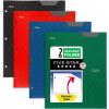 imageFive Star 2Pocket Folder 4 Pack Plastic Folder with StayPut Tabs Fits 3Ring Binder Holds 812quot x 11quot Paper Tidewater Blue White Amethyst Purple Harvest Yellow 38065Black  Red  Green  Blue