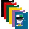 imageFive Star 4Pocket Folder 6 Pack Paper Folder Fits 3Ring Binders Holds 812quot x 11quot Paper Assorted Colors 38056Black  Blue  Red  Green  Purple  Yellow