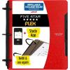 imageFive Star Flex Refillable Notebook  Study App College Ruled Paper and 1 Inch TechLock Ring Binder with Pockets Tabs and Dividers 200 Sheet Capacity Seaglass Green 293280AQ8Red