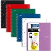 imageFive Star Spiral Notebook  Study App 6 Pack 1 Subject College Ruled Paper 812quot x 11quot 100 Sheets Fights Ink Bleed Water Resistant Cover Assorted Colors 38052