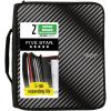 imageFive Star Zipper Binder 2 Inch 3Ring Binder with Round Rings 5Tab Expanding File 380 Sheet Capacity Black 72536Black