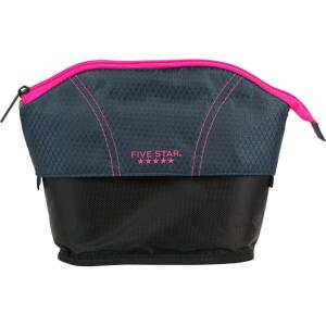 imageFive Star Pencil Pouch Pen Case Quick View Expandable Zipper Pouch Storage Organizer for School Supplies Earbuds Chargers Cables Makeup BlackGrey 507610AECMNavyPink