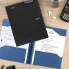 imageFive Star 2Pocket Folder Plastic Folder with StayPut Tabs and Prong Fasteners Holds 812quot x 11quot Paper White 72494Black