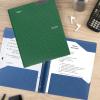 imageFive Star 2Pocket Folder Plastic Folder with StayPut Tabs and Prong Fasteners Holds 812quot x 11quot Paper White 72494Green