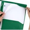 imageFive Star 2Pocket Folder Plastic Folder with StayPut Tabs and Prong Fasteners Holds 812quot x 11quot Paper White 72494Green