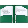 imageFive Star 2Pocket Folder Plastic Folder with StayPut Tabs and Prong Fasteners Holds 812quot x 11quot Paper White 72494Green