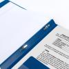 imageFive Star 2Pocket Folder Plastic Folder with StayPut Tabs and Prong Fasteners Holds 812quot x 11quot Paper White 72494Pacific Blue