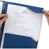 imageFive Star 2Pocket Folder Plastic Folder with StayPut Tabs and Prong Fasteners Holds 812quot x 11quot Paper White 72494Pacific Blue