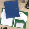imageFive Star 2Pocket Folder Plastic Folder with StayPut Tabs and Prong Fasteners Holds 812quot x 11quot Paper White 72494Pacific Blue
