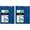 imageFive Star 2Pocket Folder Plastic Folder with StayPut Tabs and Prong Fasteners Holds 812quot x 11quot Paper White 72494Pacific Blue
