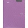 imageFive Star 2Pocket Folder Plastic Folder with StayPut Tabs and Prong Fasteners Holds 812quot x 11quot Paper White 72494Purple
