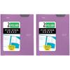 imageFive Star 2Pocket Folder Plastic Folder with StayPut Tabs and Prong Fasteners Holds 812quot x 11quot Paper White 72494Purple