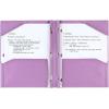 imageFive Star 2Pocket Folder Plastic Folder with StayPut Tabs and Prong Fasteners Holds 812quot x 11quot Paper White 72494Purple