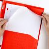 imageFive Star 2Pocket Folder Plastic Folder with StayPut Tabs and Prong Fasteners Holds 812quot x 11quot Paper White 72494Red