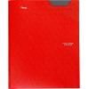 imageFive Star 2Pocket Folder Plastic Folder with StayPut Tabs and Prong Fasteners Holds 812quot x 11quot Paper White 72494Red
