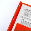 imageFive Star 2Pocket Folder Plastic Folder with StayPut Tabs and Prong Fasteners Holds 812quot x 11quot Paper White 72494Red