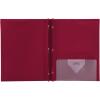 imageFive Star 2Pocket Folder Plastic Folder with StayPut Tabs and Prong Fasteners Holds 812quot x 11quot Paper White 72494Red