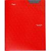 imageFive Star 2Pocket Folder Plastic Folder with StayPut Tabs and Prong Fasteners Holds 812quot x 11quot Paper White 72494Red