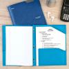 imageFive Star 2Pocket Folder Plastic Folder with StayPut Tabs and Prong Fasteners Holds 812quot x 11quot Paper White 72494Tidewater Blue
