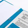 imageFive Star 2Pocket Folder Plastic Folder with StayPut Tabs and Prong Fasteners Holds 812quot x 11quot Paper White 72494Tidewater Blue