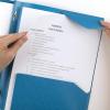 imageFive Star 2Pocket Folder Plastic Folder with StayPut Tabs and Prong Fasteners Holds 812quot x 11quot Paper White 72494Tidewater Blue