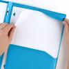 imageFive Star 2Pocket Folder Plastic Folder with StayPut Tabs and Prong Fasteners Holds 812quot x 11quot Paper White 72494Tidewater Blue