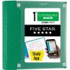 imageFive Star 3Ring Binder  Study App 6 Pack 112 Inch Binder with D Rings and Customizable Clear View Cover 375 Sheet Capacity Assorted Colors 26146023Assorted
