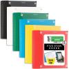 imageFive Star 3Ring Binder  Study App 6 Pack 112 Inch Binder with D Rings and Customizable Clear View Cover 375 Sheet Capacity Assorted Colors 26146023Assorted