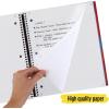 imageFive Star Advance Spiral Notebook  Study App 3 Subject College Ruled Paper 812quot x 11quot 150 Sheets Spiral Guard Movable Tabbed Dividers Pacific Blue 73138Red  White