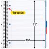 imageFive Star Advance Spiral Notebook  Study App 3 Subject College Ruled Paper 812quot x 11quot 150 Sheets Spiral Guard Movable Tabbed Dividers Pacific Blue 73138White