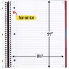 imageFive Star Advance Spiral Notebook  Study App 3 Subject College Ruled Paper 812quot x 11quot 150 Sheets Spiral Guard Movable Tabbed Dividers Pacific Blue 73138Red  White