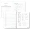 imageFive Star Composition Book  Study App 4 Pack Wide Ruled Paper 712quot x 934quot 80 Sheets Forest Green Tidewater Blue Fire Red and Harvest Yellow 950033BECMCollege Ruled