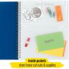 imageFive Star Interactive Notetaking Spiral Notebooks 3 Pack 1Subject Wide Ruled Paper 11quot x 812quot 100 Sheets Black Amethyst Purple Harvest Yellow 929985ECMRed  Blue  Yellow