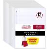 imageFive Star Loose Leaf Paper 6 Pack Notebook Paper Wide Ruled Filler Paper Reinforced Fights Ink Bleed 8 x 105 80 Sheets per Pack 15002512 Pack