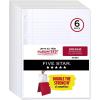 imageFive Star Loose Leaf Paper 6 Pack Notebook Paper Wide Ruled Filler Paper Reinforced Fights Ink Bleed 8 x 105 80 Sheets per Pack 1500256 Pack