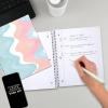 imageFive Star Spiral Notebook  Study App 1 Subject Wide Ruled 8quot x 1012quot 80 Sheets Fights Ink Bleed Water Resistant Cover Pastel Stripes 930209FECM2Pack Pastels