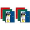 imageFive Star Spiral Notebook  Study App 3 Pack 3 Subject College Ruled Paper Fights Ink Bleed Water Resistant Cover 812quot x 11quot 150 Sheets Black White Purple 820192Forest Green  Fire Red  Pacific Blue
