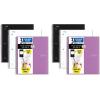 imageFive Star Spiral Notebook  Study App 3 Pack 3 Subject College Ruled Paper Fights Ink Bleed Water Resistant Cover 812quot x 11quot 150 Sheets Black White Purple 820192Black  White  Amethyst Purple