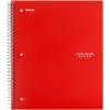 imageFive Star Spiral Notebook  Study App 3 Pack 3 Subject Wide Ruled Paper 8quot x 1012quot Tidewater Blue Fire Red Black 930081Black  Red  Blue