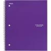 imageFive Star Spiral Notebook  Study App 3 Pack 3 Subject Wide Ruled Paper 8quot x 1012quot Tidewater Blue Fire Red Black 930081Green  Purple  Blue