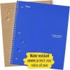 imageFive Star Spiral Notebook  Study App 3 Pack 3 Subject Wide Ruled Paper 8quot x 1012quot Tidewater Blue Fire Red Black 930081Green  Purple  Blue