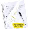 imageFive Star Spiral Notebook  Study App 3 Pack 3 Subject Wide Ruled Paper 8quot x 1012quot Tidewater Blue Fire Red Black 930081Green  Purple  Blue