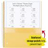 imageFive Star Spiral Notebook  Study App 3 Pack 3 Subject Wide Ruled Paper 8quot x 1012quot Tidewater Blue Fire Red Black 930081Green  Purple  Blue